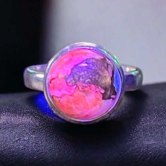 Sterling Silver Spiny Oyster Mojave Turquoise Ring (8.5) - Picture 9 of 9